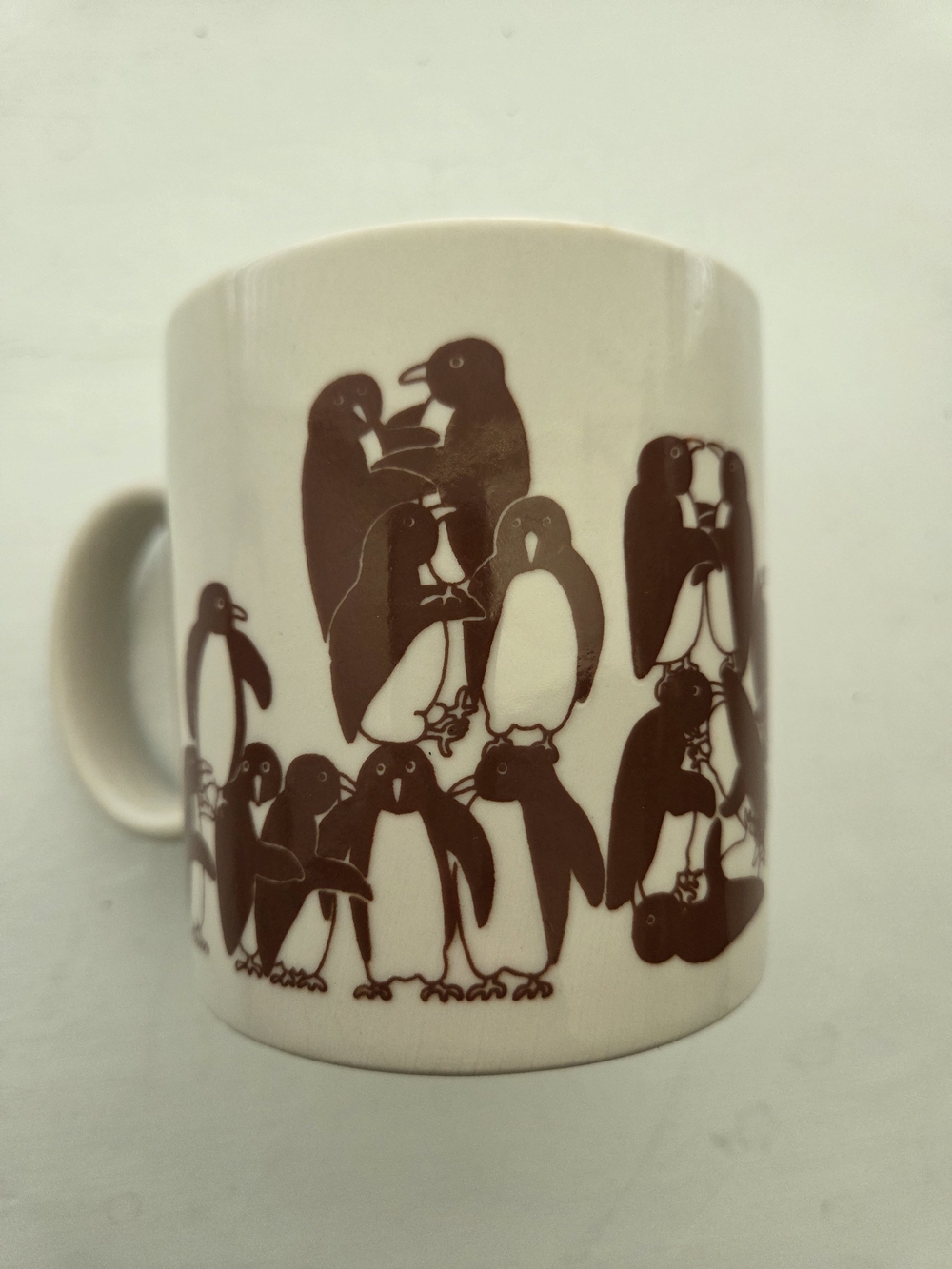 Vintage 1970s Taylor & Ng Brown Penguin Mug - Rare Animates Series